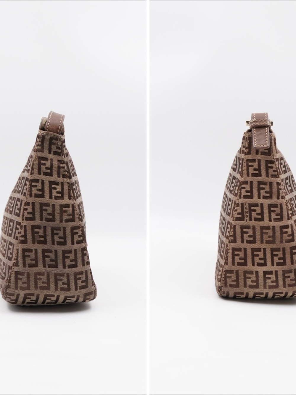 Fendi Brown and Tan Zucca Canvas Wristlet - Picture 6 of 12